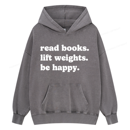 Pagewings Book Lover Gym Unisex Washed Hoodie