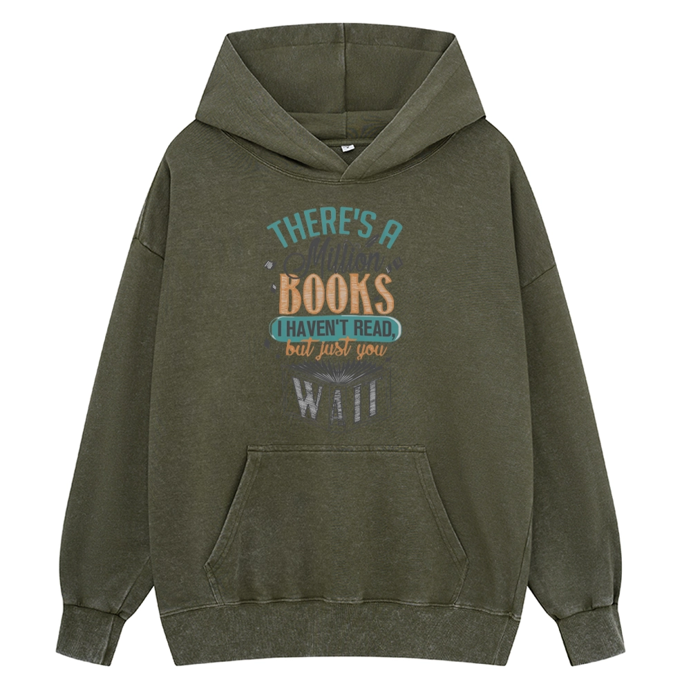 Pagewings There's A Million Books I Haven't Read Unisex Washed Hoodie