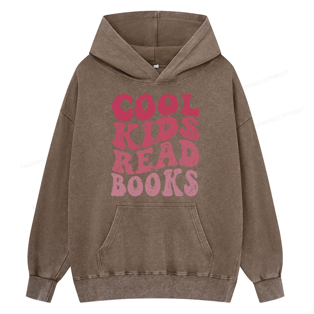 Pagewing Library Reader Book Nerd  Unisex Washed Hoodie