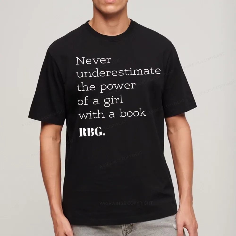 Pagewings Never Underestimate The Power Of a Girl With a Book Unisex Classic T-shirt
