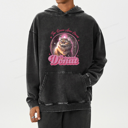 Pagewing Princess Donut Unisex Washed Hoodie
