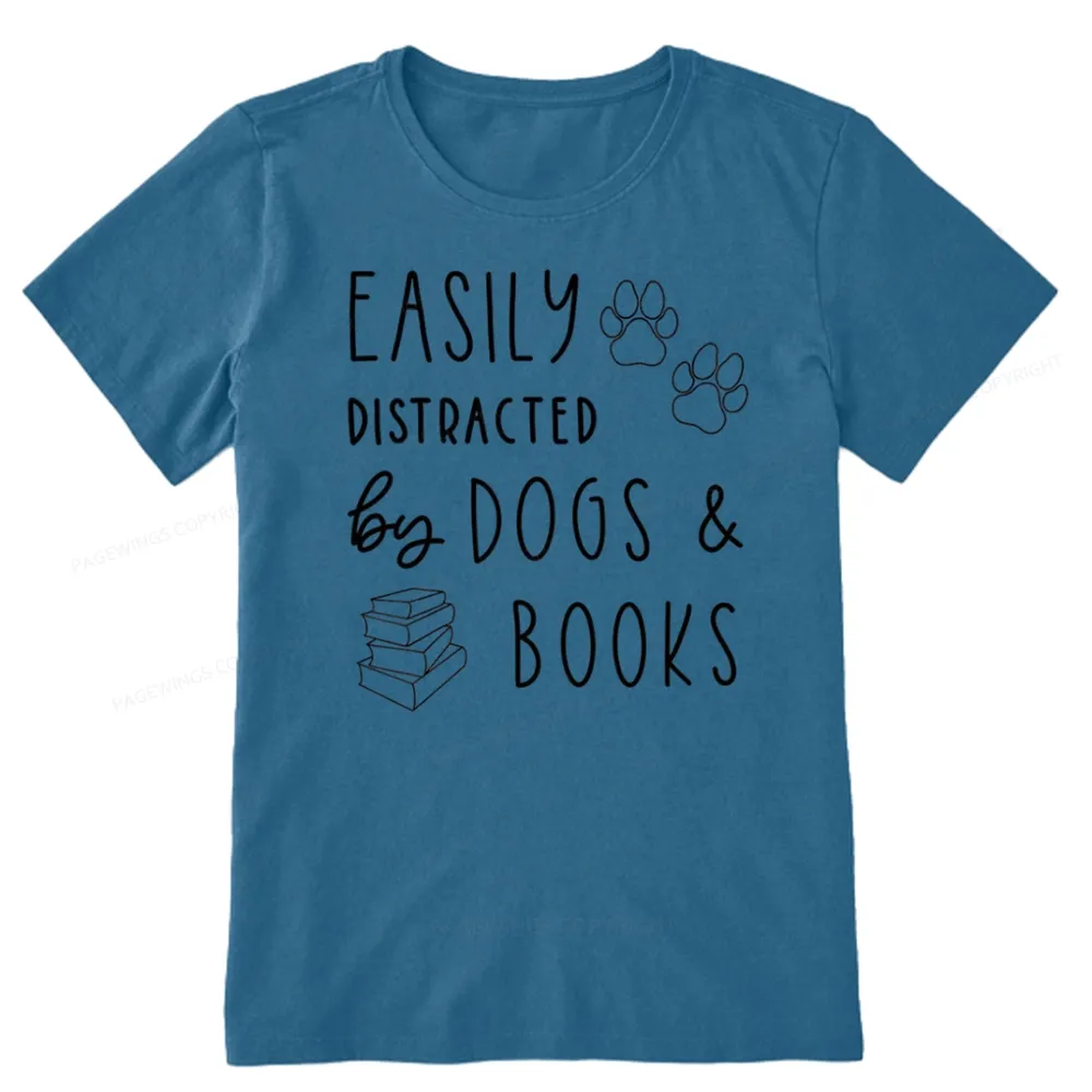 Pagewings Dogs And Books Unisex Classic T-shirt