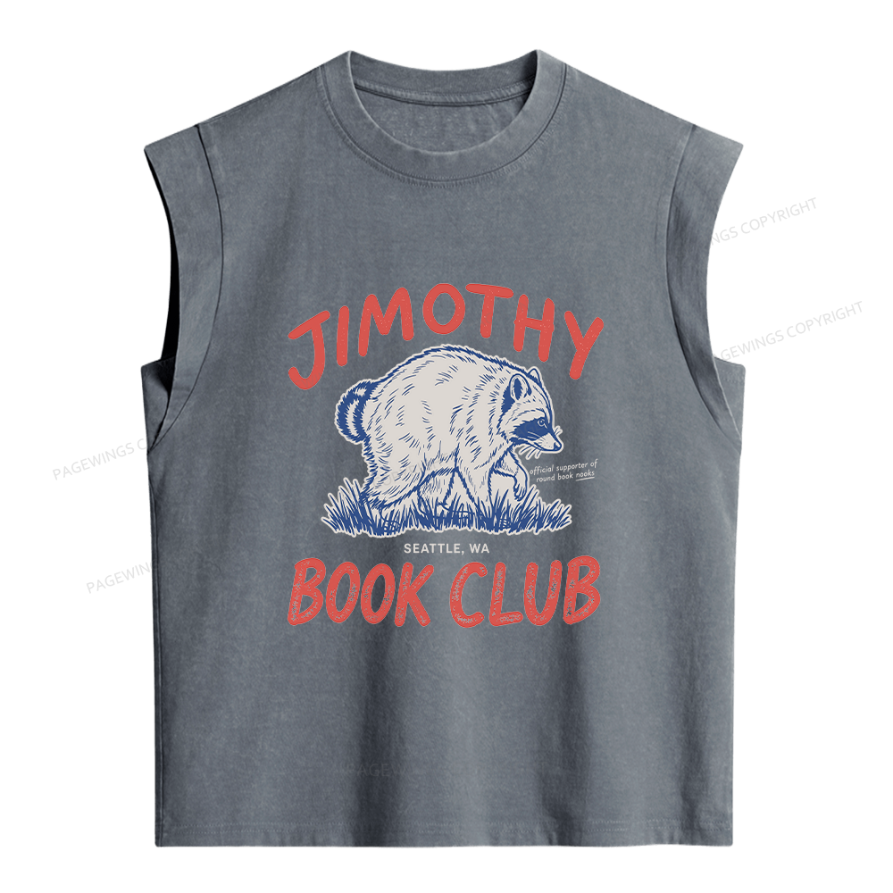 Pagewings Jimothy Book Club Women's Washed Tank Top
