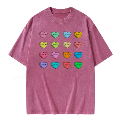 Pagewings Valentine's Day Librarian Unisex Washed T-shirt