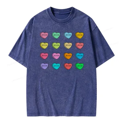 Pagewings Valentine's Day Librarian Unisex Washed T-shirt