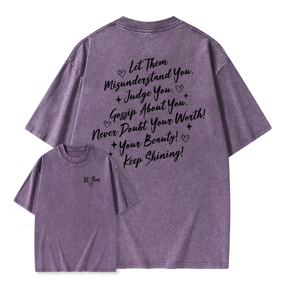 Pagewings Let Them Unisex Washed T-shirt