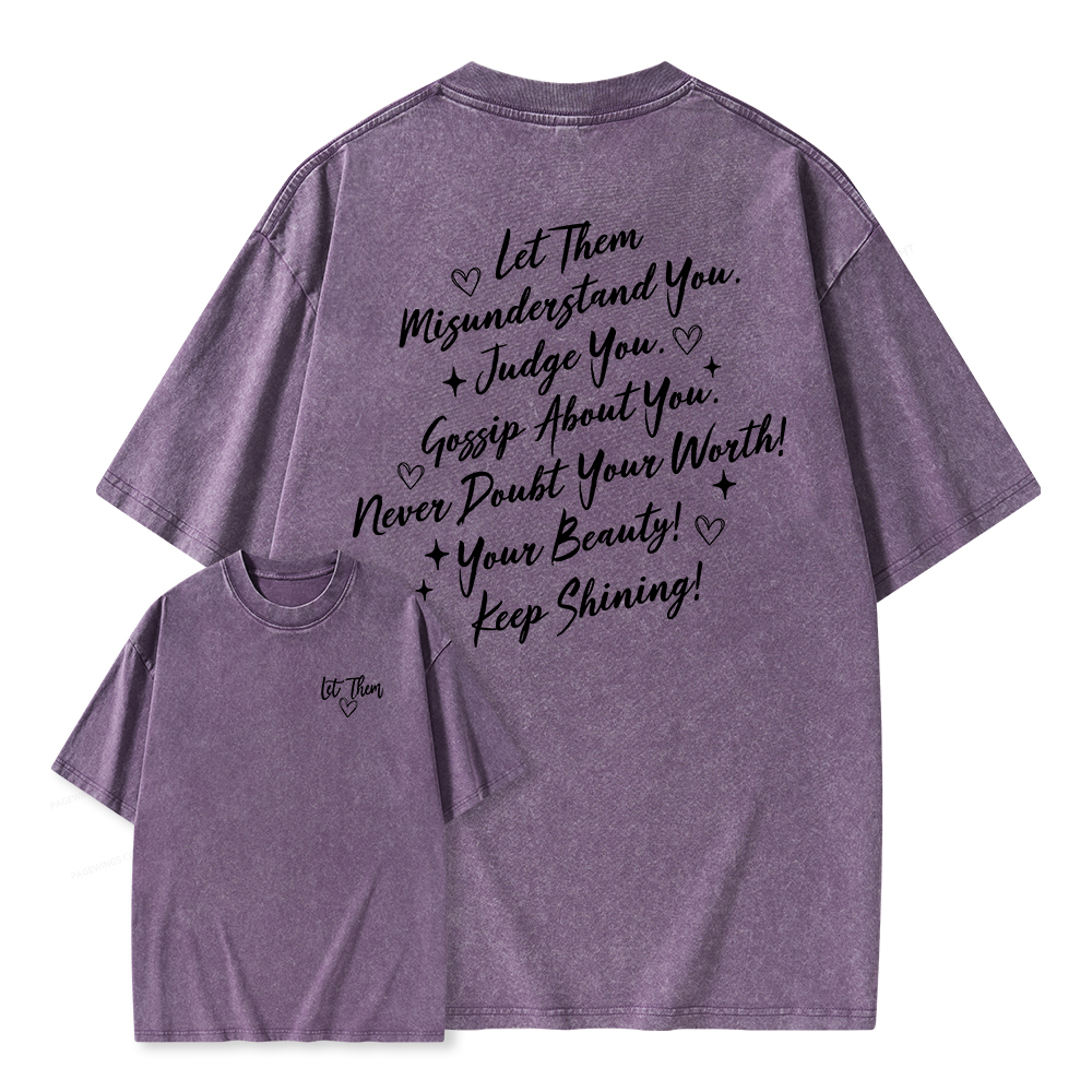 Pagewings Let Them Unisex Washed T-shirt