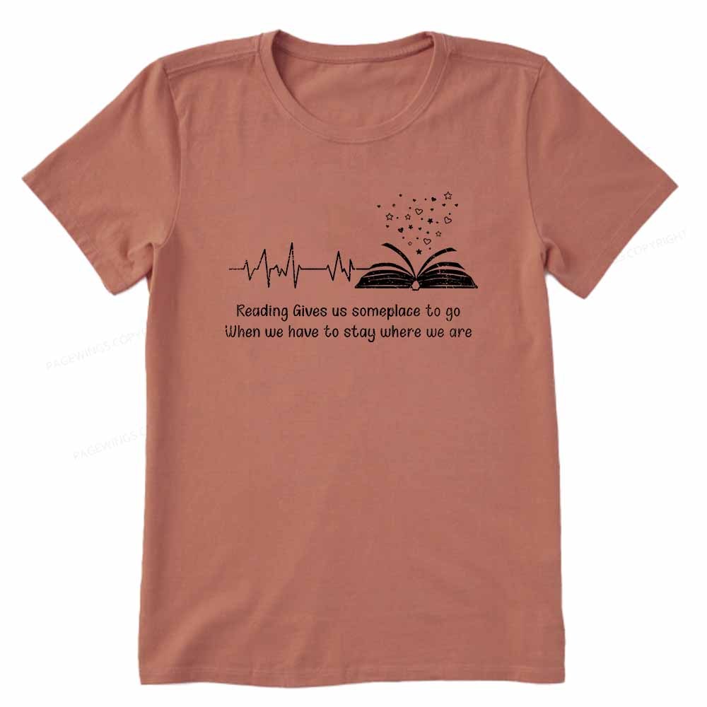 Pagewings Book Lovers Reading Reading Book Unisex Classic T-shirt