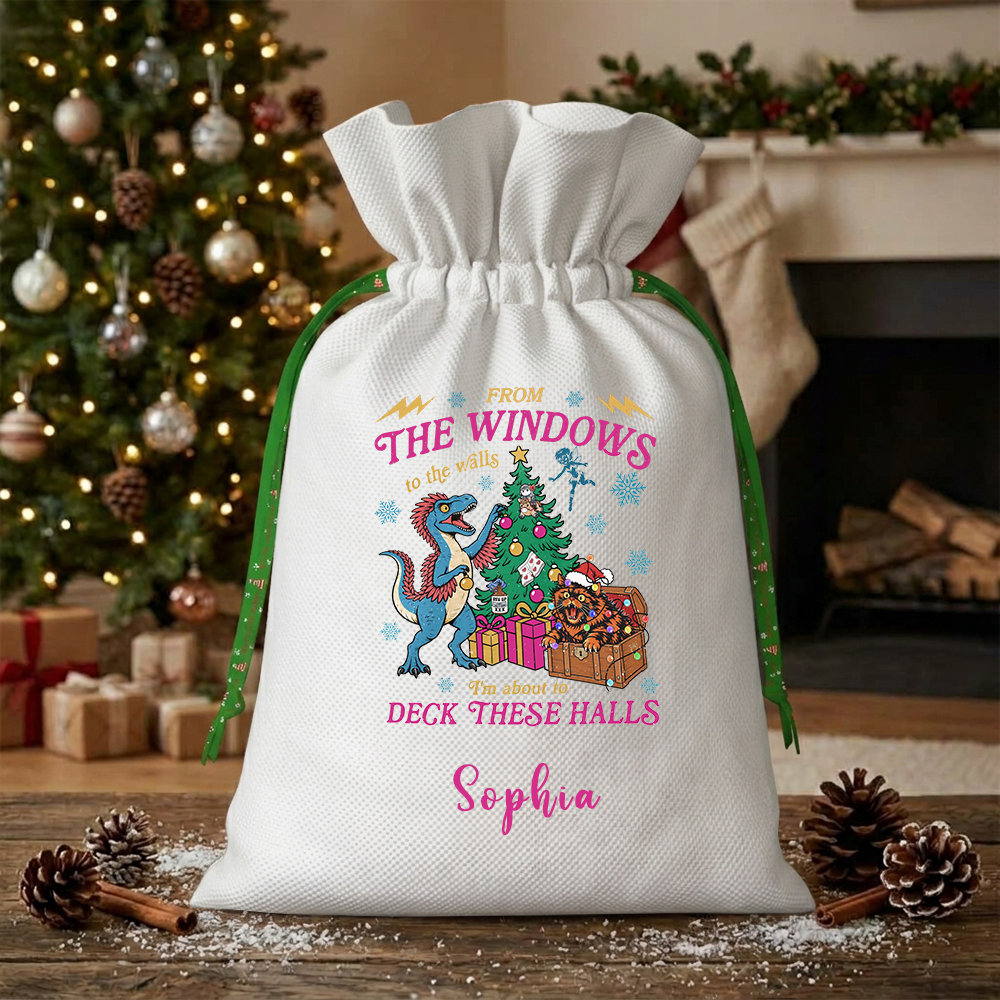 Pagewings Personalized From The Windows To The Wall Christmas Santa Sack