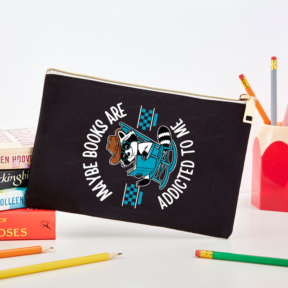 Pagewing Books Are Addicted To Me Pouch
