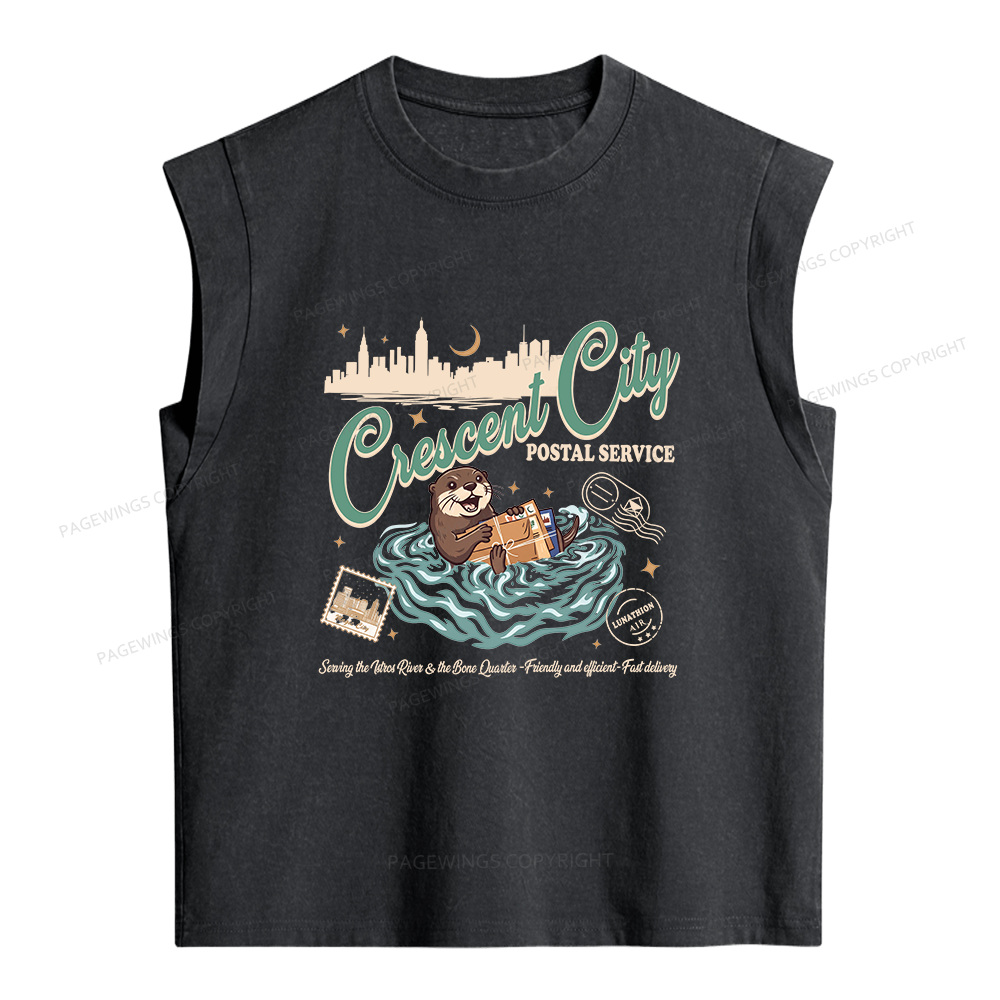 Pagewings Fantasy Book Lover Women's Washed Tank Top