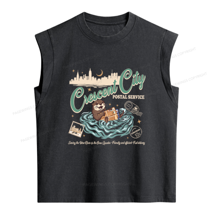 Pagewings Fantasy Book Lover Women's Washed Tank Top