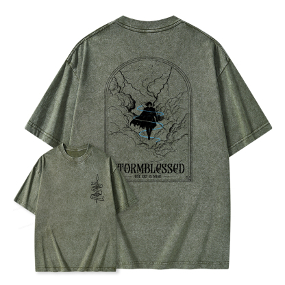 Pagewings Stormblessed Unisex Washed T-shirt
