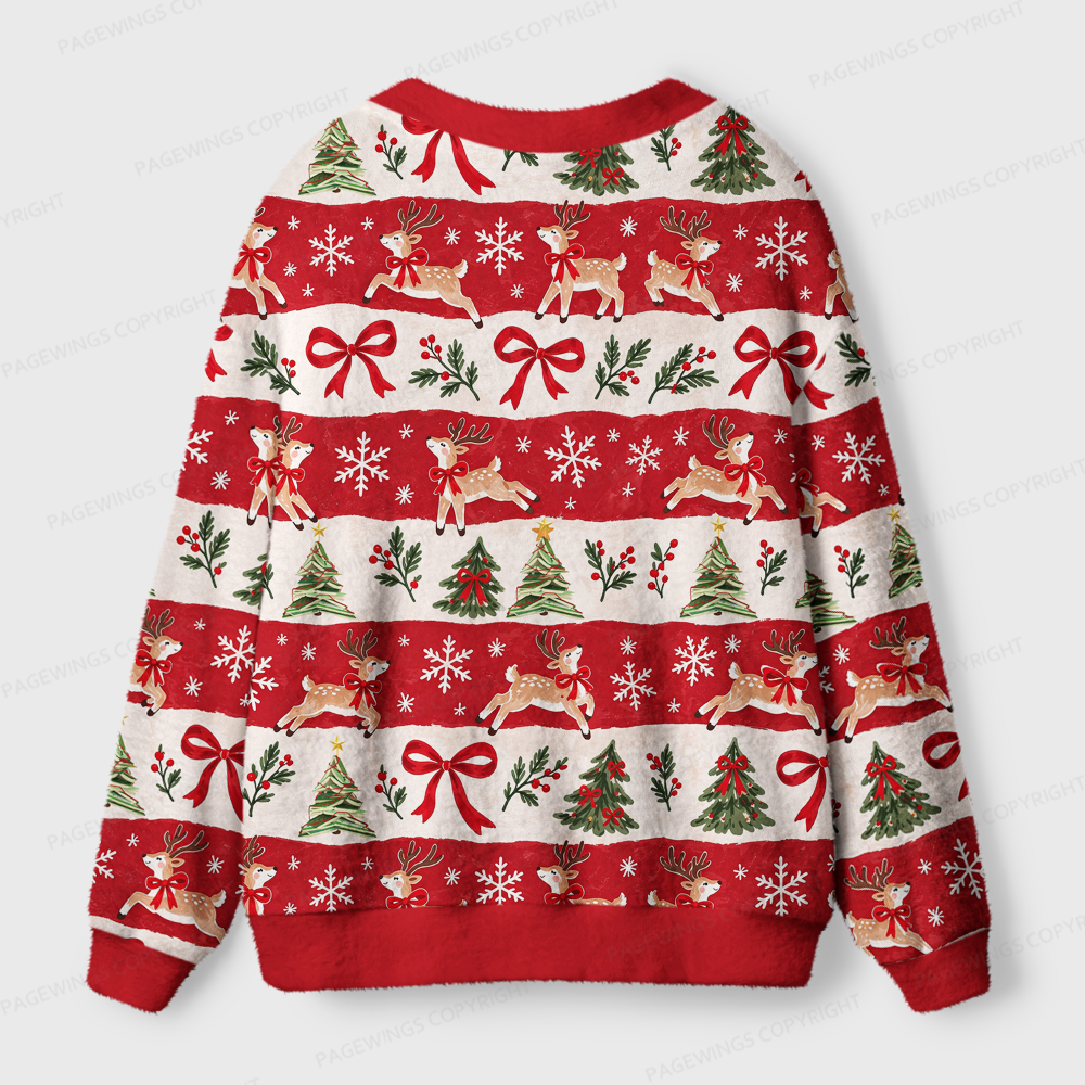 Pagewings Christmas Bookish Light Knit Unisex Cardigan Sweaters