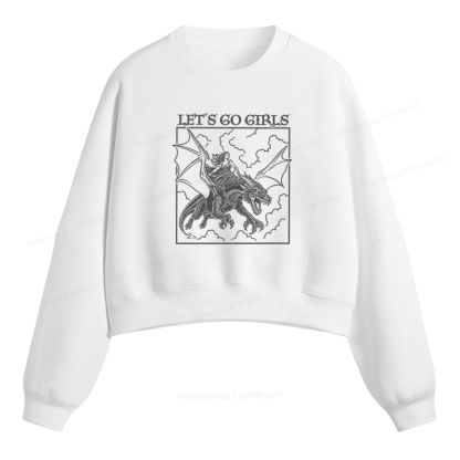Pagewing Let's Go Girls Fleece Crop Sweatshirt