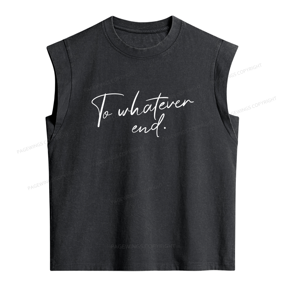 Pagewings To Whatever End Women's Washed Tank Top