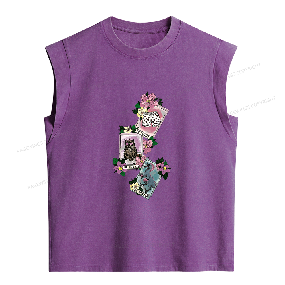 Pagewings Sci Fi Bookish Women's Washed Tank Top