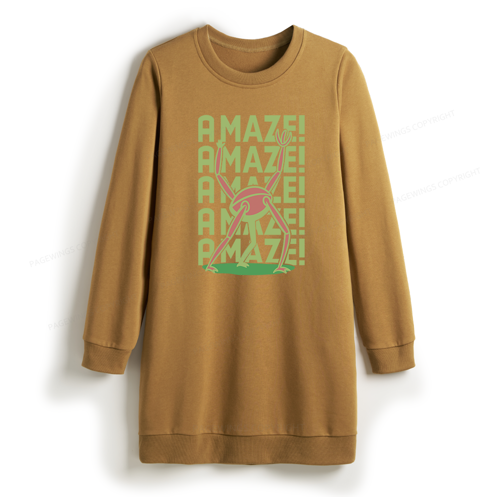 Pagewings Science Fiction Lover Sweatshirt Dress