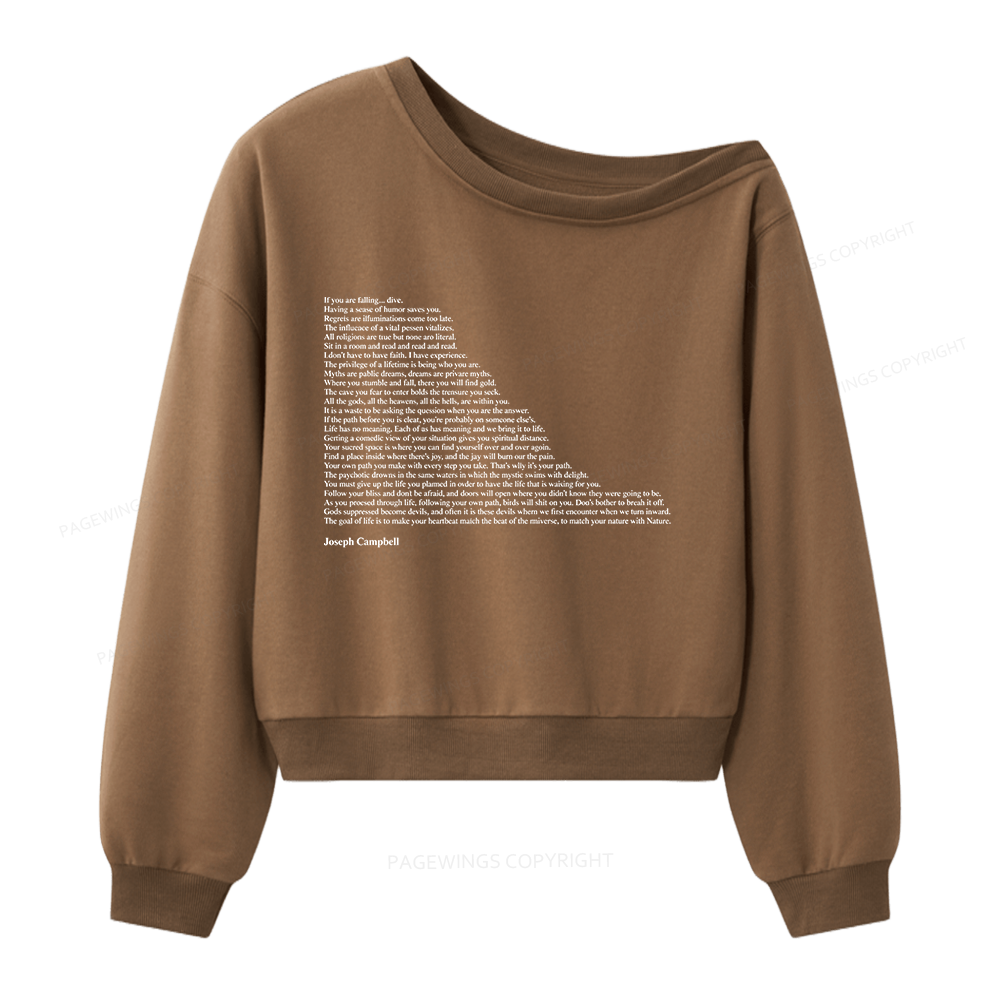 Pagewings Literature Quotes Women Off Shoulder Sweatshirt