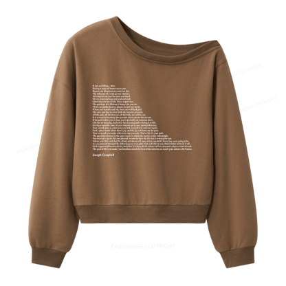 Pagewings Literature Quotes Women Off Shoulder Sweatshirt