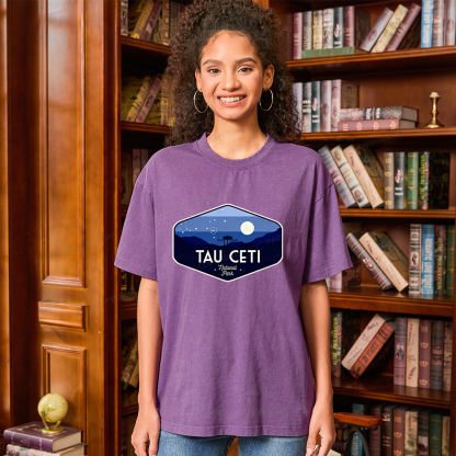 Pagewings Tau Ceti Unisex Washed T-shirt