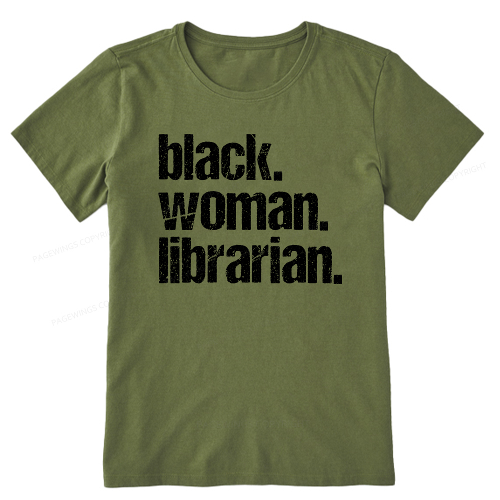 Pagewings Black Woman Librarian Unisex Classic T-shirt