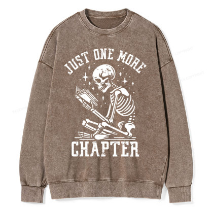 Pagewings Just One More Chapter Unisex Washed Sweatshirt