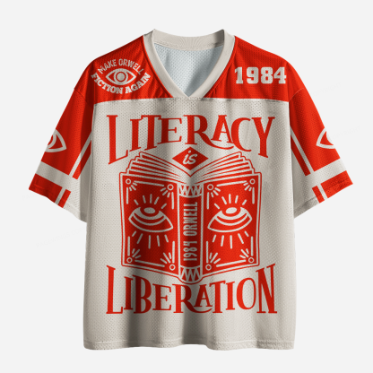 Pagewings Dystopian Books Lover Unisex Mesh Jersey