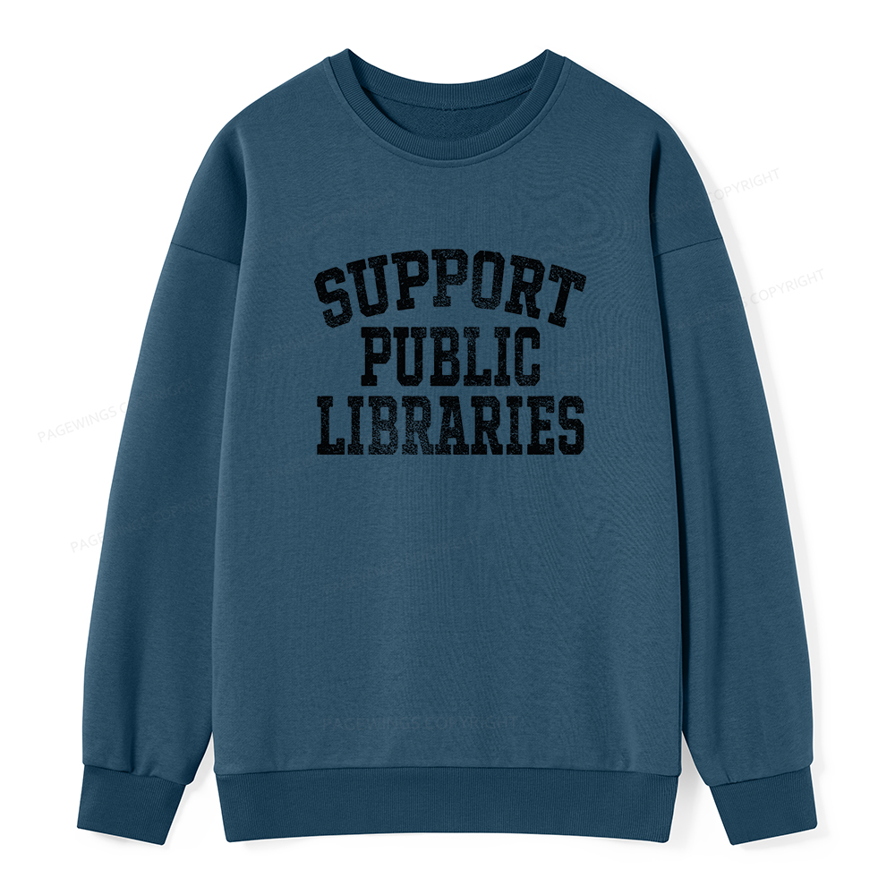 Pagewings Support Public Libraries Unisex Classic Sweatshirt