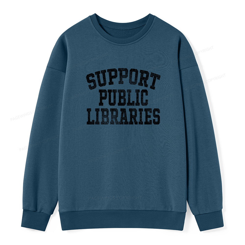 Pagewings Support Public Libraries Unisex Classic Sweatshirt