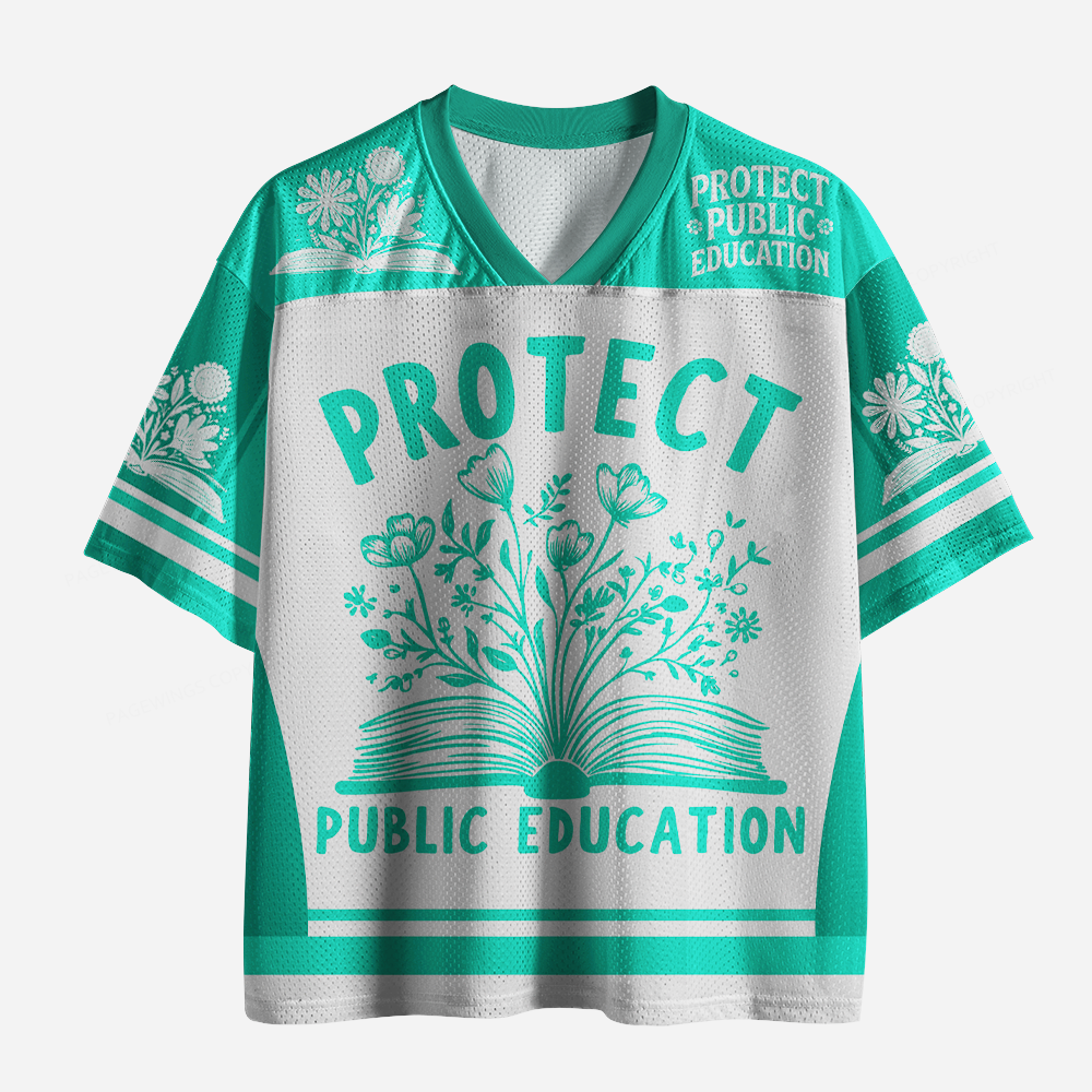 Pagewings Protect Public Education Unisex Mesh Jersey