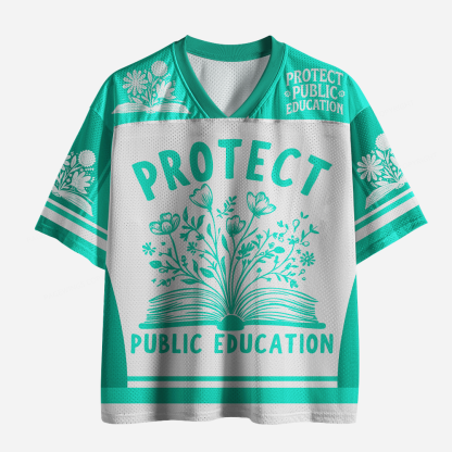Pagewings Protect Public Education Unisex Mesh Jersey