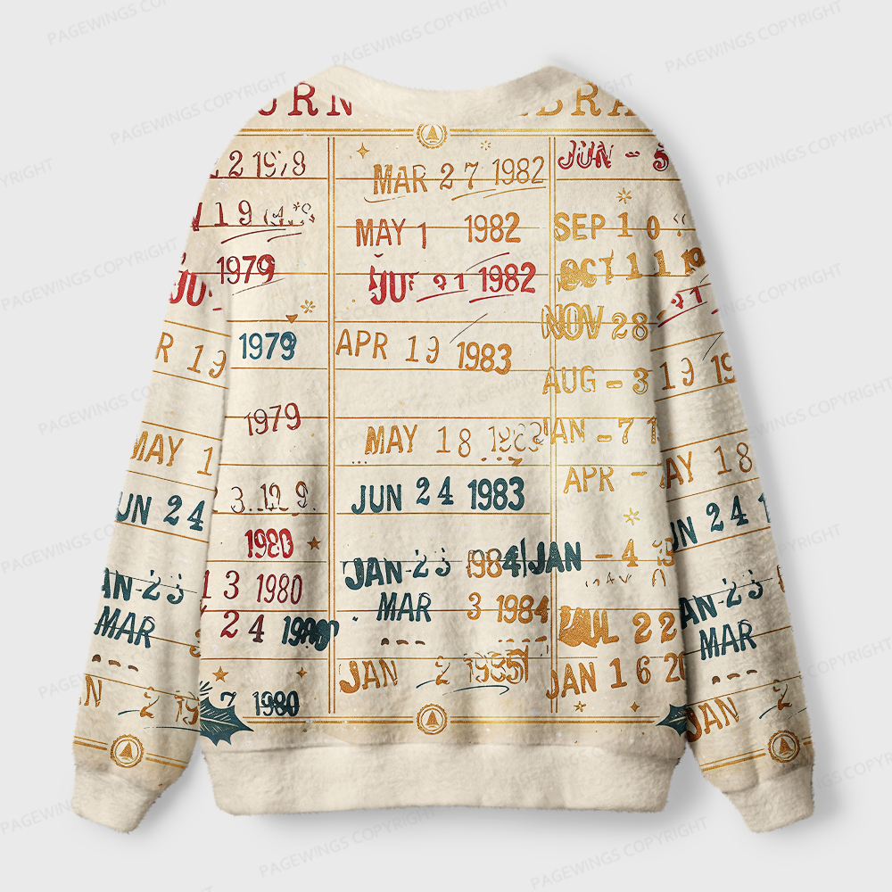 Pagewings Christmas Book Card Light Knit Unisex Cardigan Sweaters