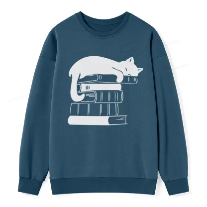 Pagewings Books And Cats Unisex Classic Sweatshirt