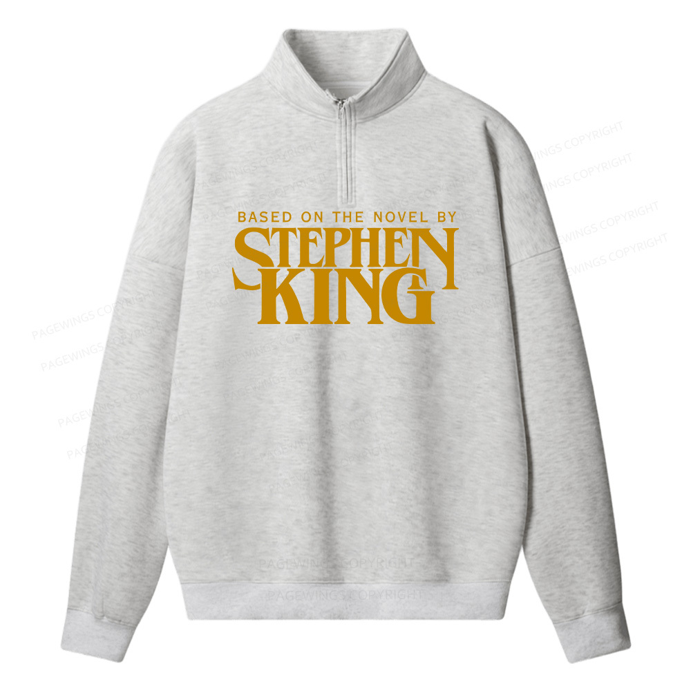 Pagewings Based On A Novel By Stephen King Unisex Half Zip Fleece Sweatshirt 
