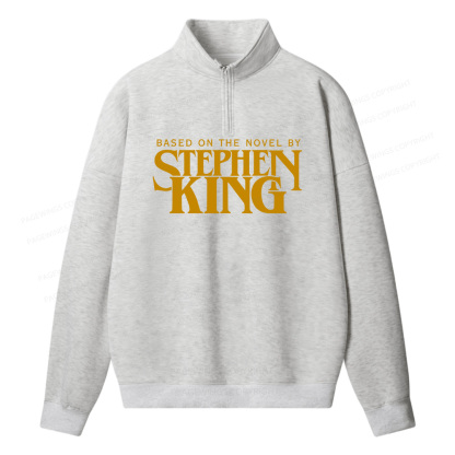 Pagewings Based On A Novel By Stephen King Unisex Half Zip Fleece Sweatshirt 