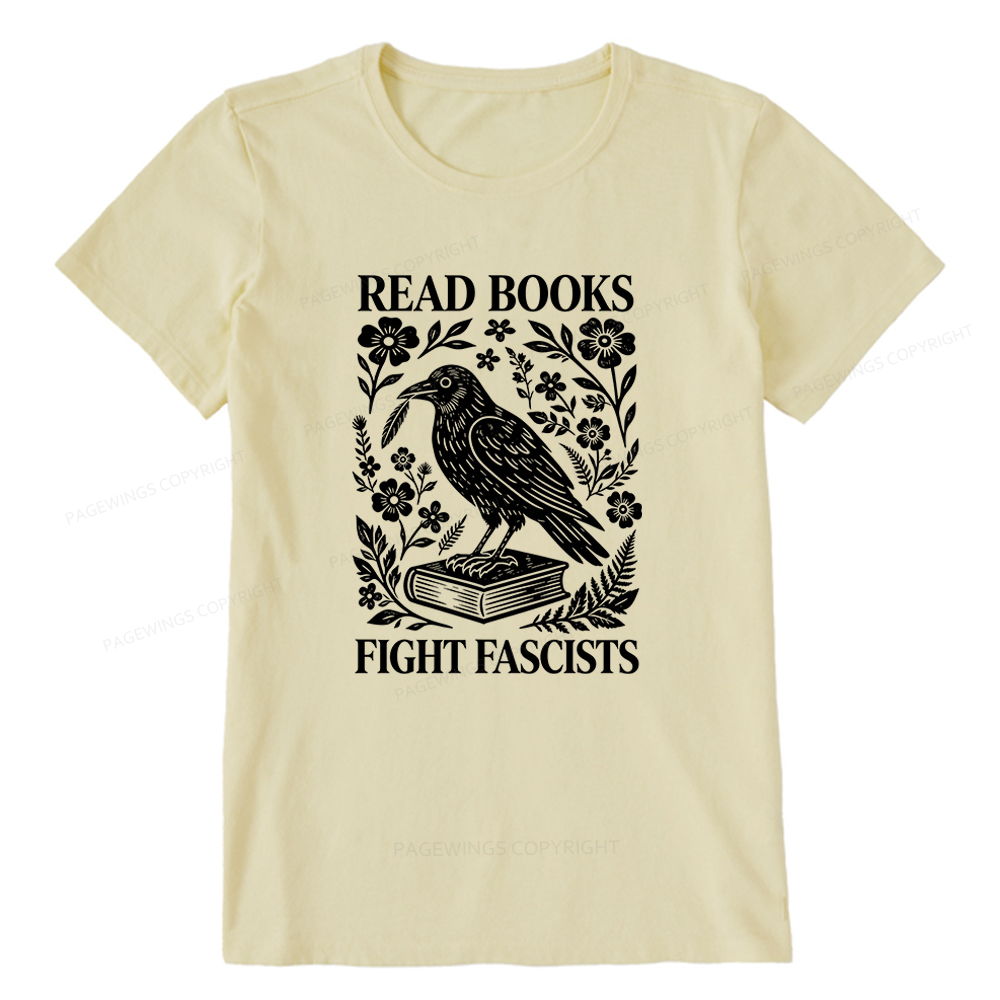 Pagewings Read Books Fight Fascists Unisex Classic T-shirt