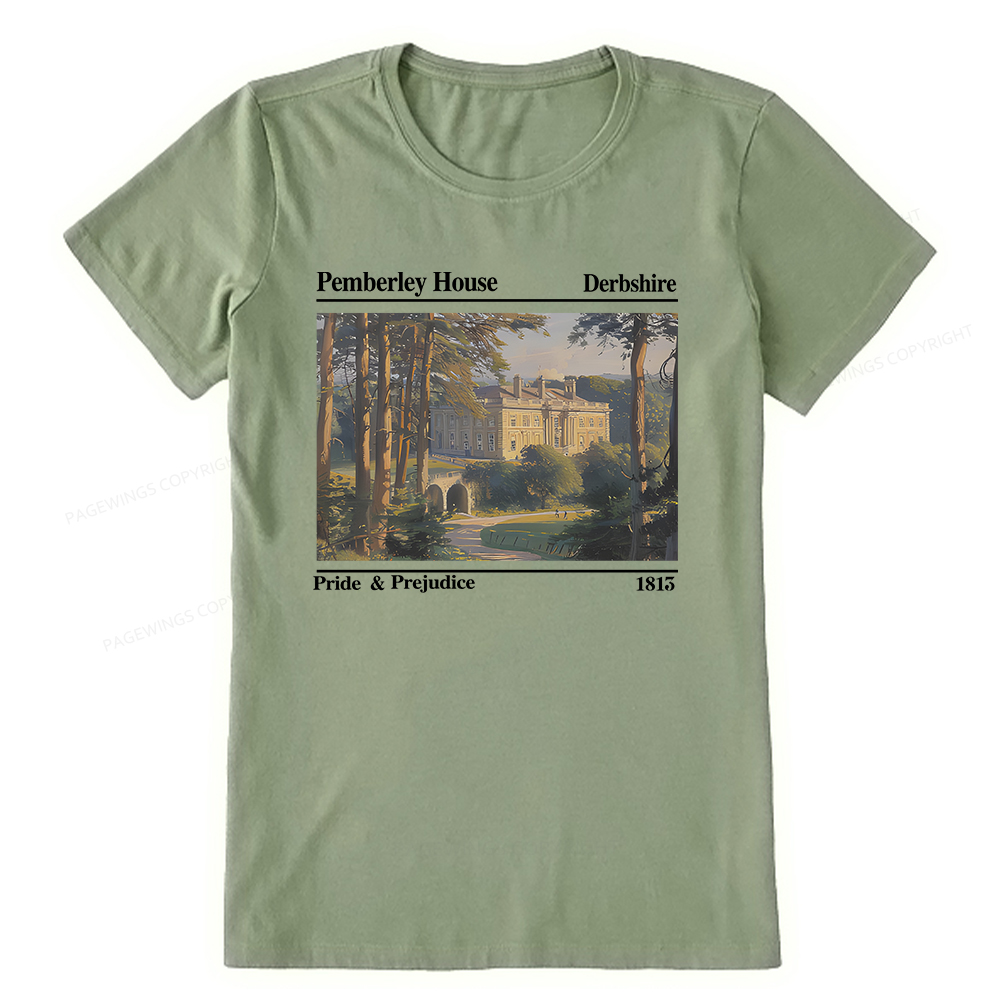 Pagewings Pride and Prejudice Pemberley House Unisex Classic T-shirt