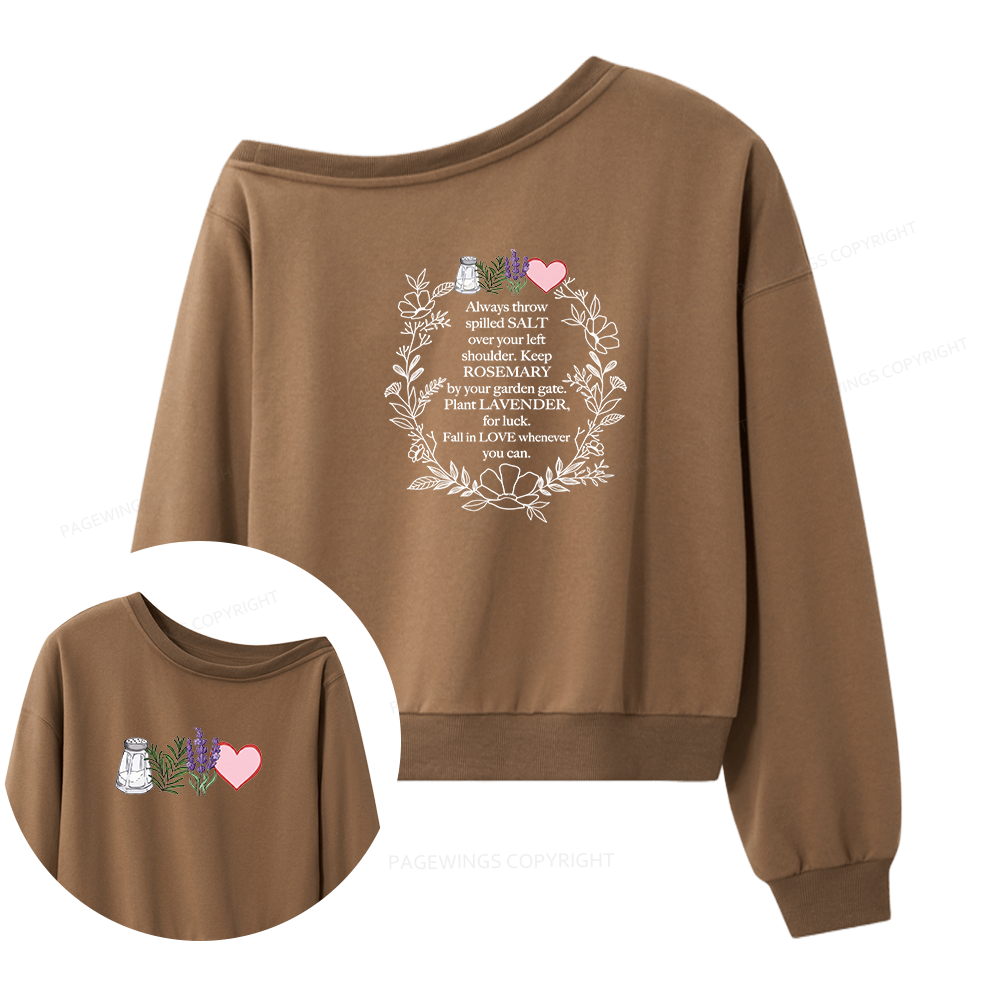Pagewings Halloween Witchy Women Off Shoulder Sweatshirt