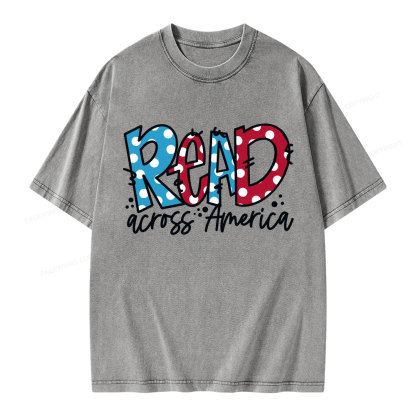 Pagewings Read Across America Unisex Washed T-shirt