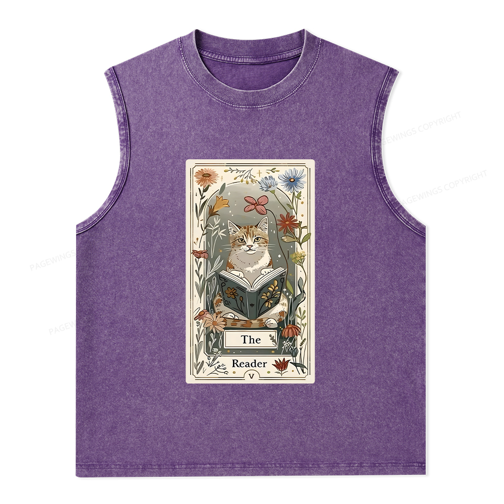 Pagewings The Reader Unisex Washed Tank Top