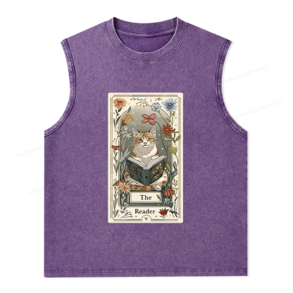 Pagewings The Reader Unisex Washed Tank Top