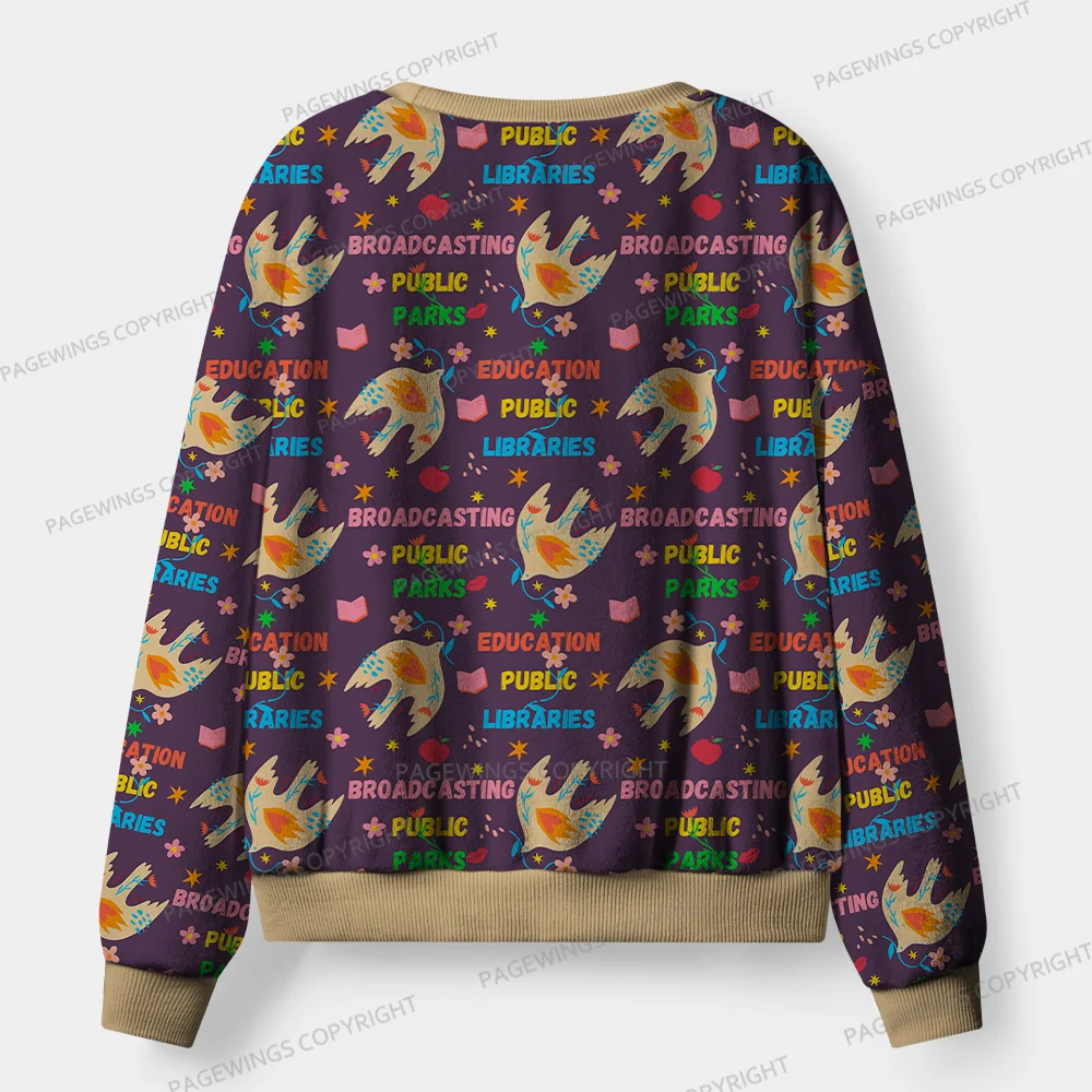 Pagewings Education Public Libraries Unisex Flannel Pajama Set