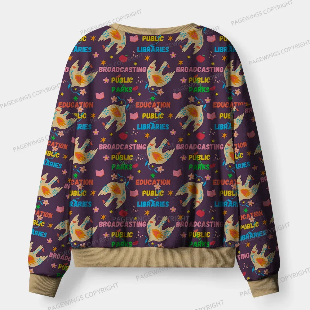 Pagewings Education Public Libraries Unisex Flannel Pajama Set