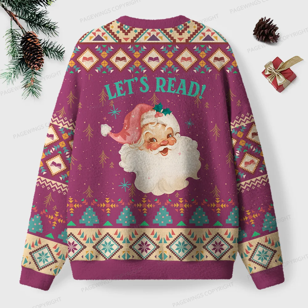 Pagewings Let’s Read Unisex Ugly Knit Sweatshirt