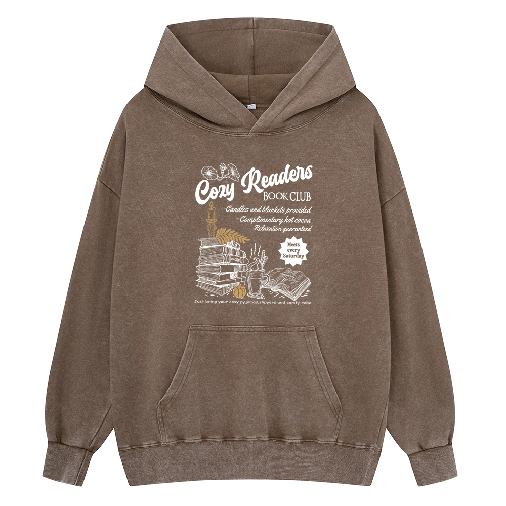 Pagewings Cozy reader Unisex Washed Hoodie