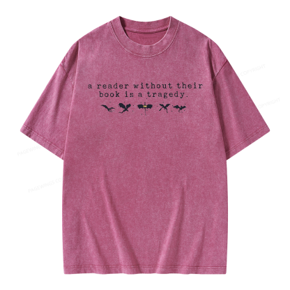 Pagewings Fantasy Reading Unisex Washed T-shirt