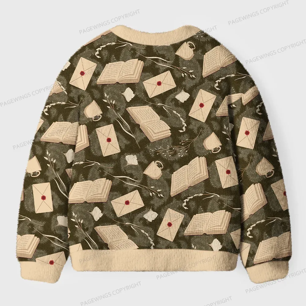 Pagewings Book Lover Unisex Ugly Cardigan Sweaters