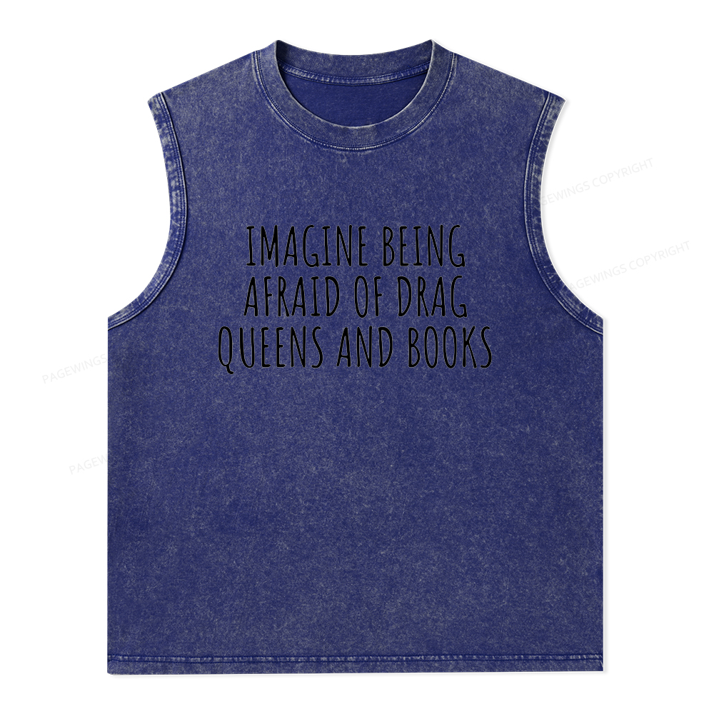 Pagewings Funny Liberal Shirt Unisex Washed Tank Top