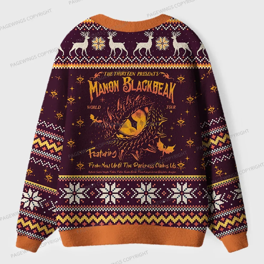 Pagewings Manon Blackbeak Unisex Ugly Cardigan Sweaters